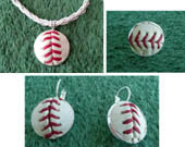 Baseball Necklace, Pendant, Earrings, and Ring Set