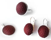 Football Necklace Pendant, Earrings, and Ring