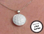 Real Golf Ball Necklace Pendant