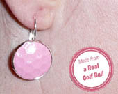 Pink Golf Ball Earrings