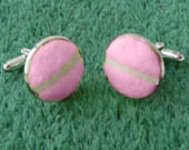 Pink Tennis Ball Cufflinks - Handmade Cuff Links From a Real Pink Tennis Ball