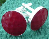 Red Golf Ball Cufflinks - Handmade Cuff Links From a Real Red Golf Ball