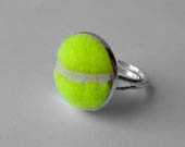 Real Tennis Ball Ring - Handmade Ring From a Real Tennis Ball