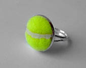 Real Tennis Ball Ring - Handmade Ring From a Real Tennis Ball