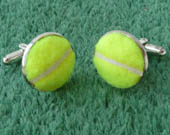 Tennis Ball Cufflinks - Handmade Cuff Links From a Real Tennis Ball