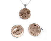 Cork Cufflinks and Cork Necklace Pendant